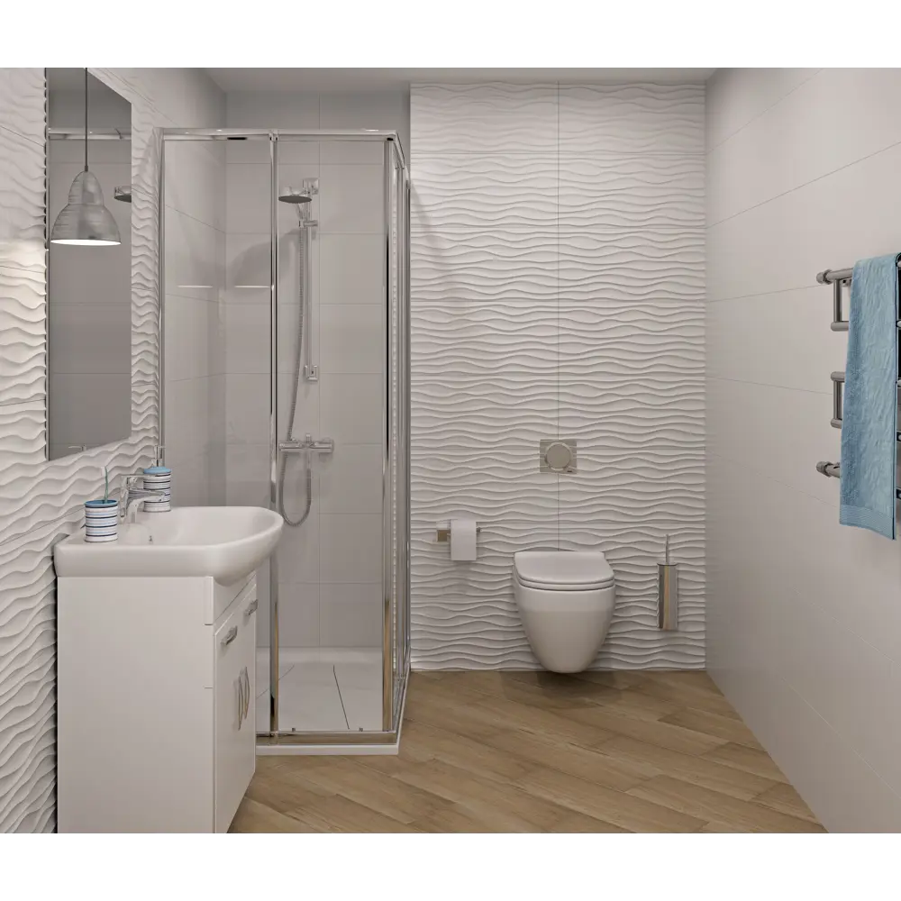 Плитка настенная «Дюна» 7С 60x30 см 1.98 м² цвет белый Santreyd STLM-2059749 - Вид №4