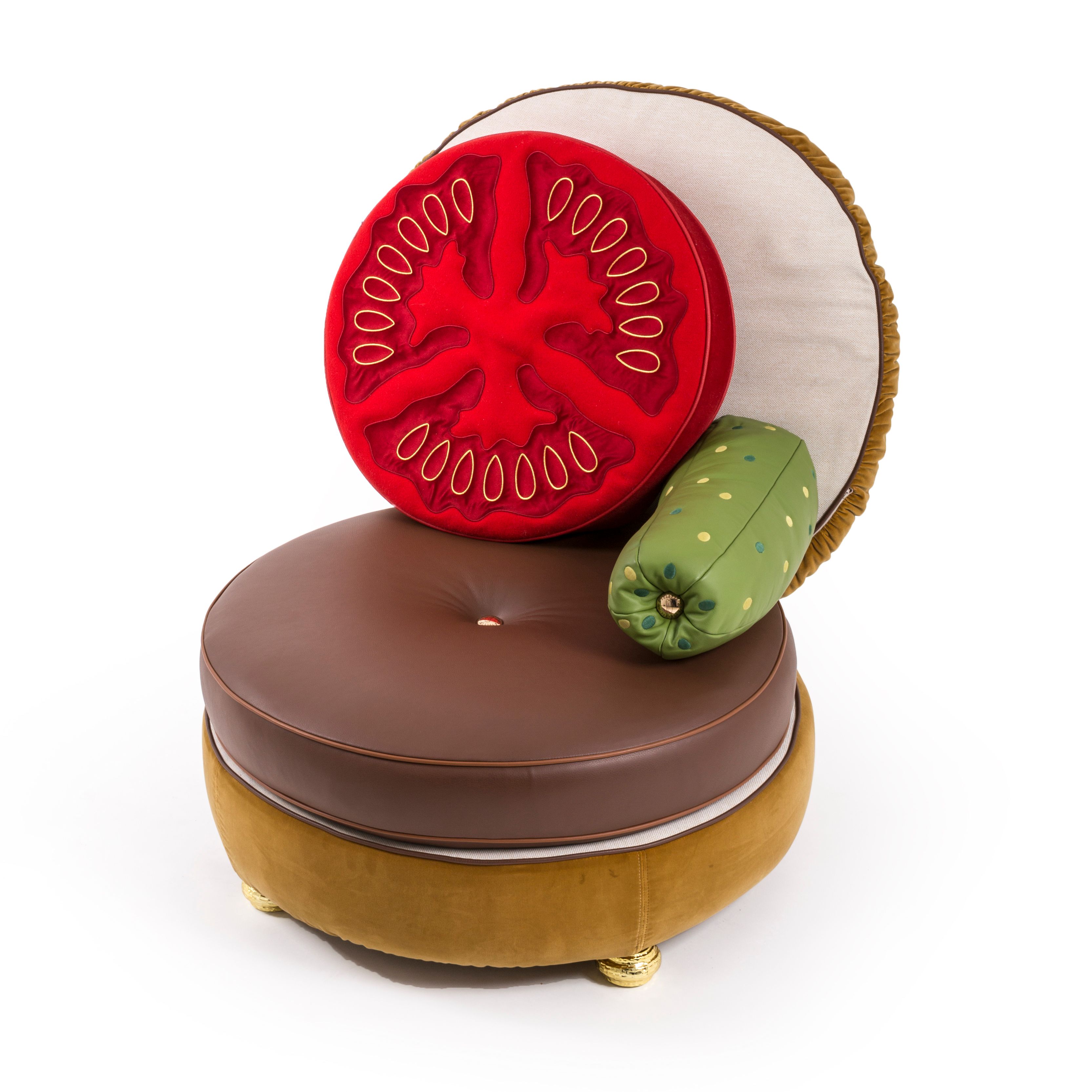 Тканевое кресло Seletti Диван для хот-догов и кресло для бургеров ARCH-00152633 - Вид №1