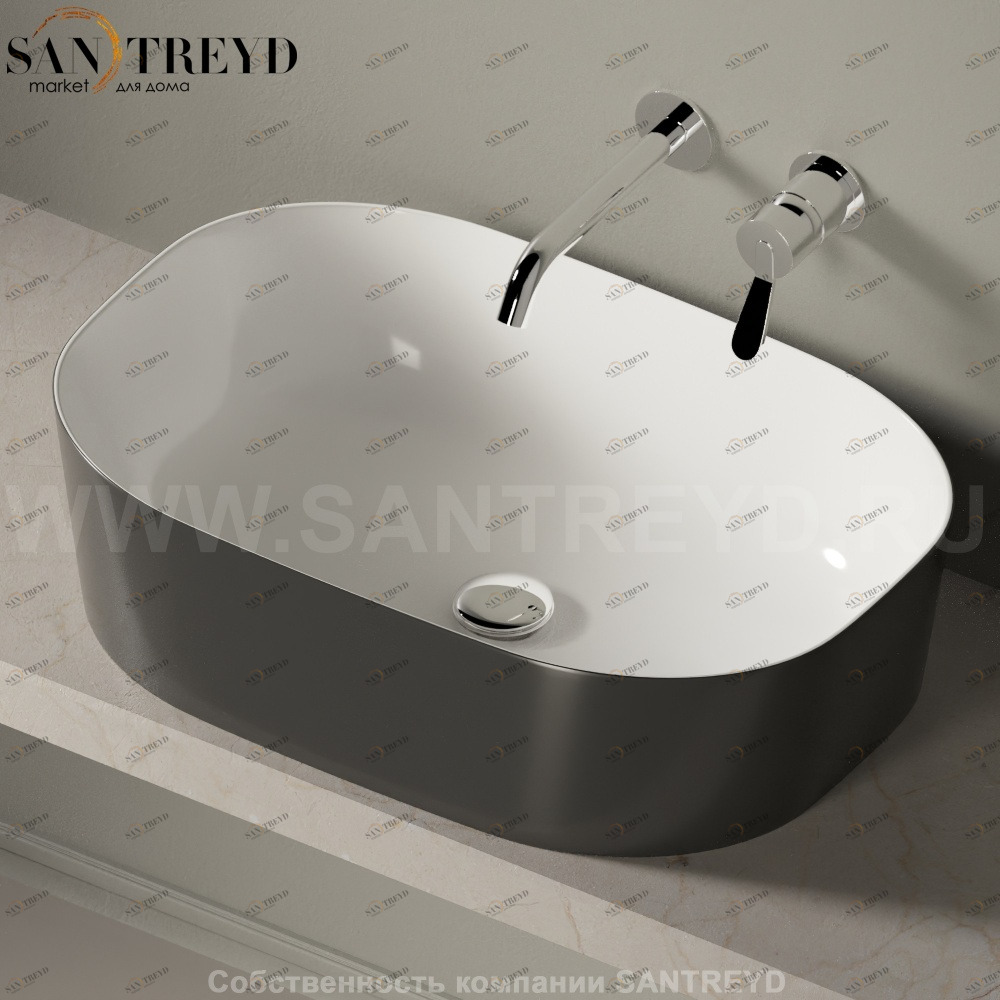 ACER0701ZG Накладная раковина на столешницу  овальная Agape 