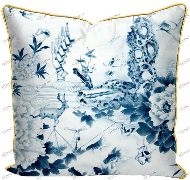 Mineheart Квадратная подушка из хлопка Peony play sun-id-1475962