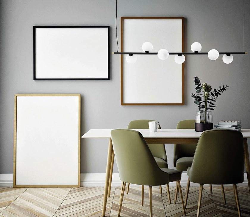 Miloox Подвесной светильник из металла и опалового стекла Pomì 1744.98 - Вид №1