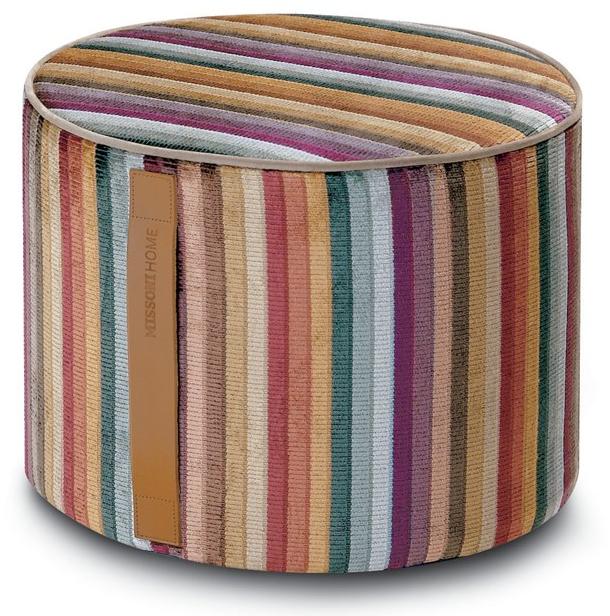 MissoniHome Пуф Cylinder из полосатого бархата Master moderno sun-id-1506430 - Вид №1