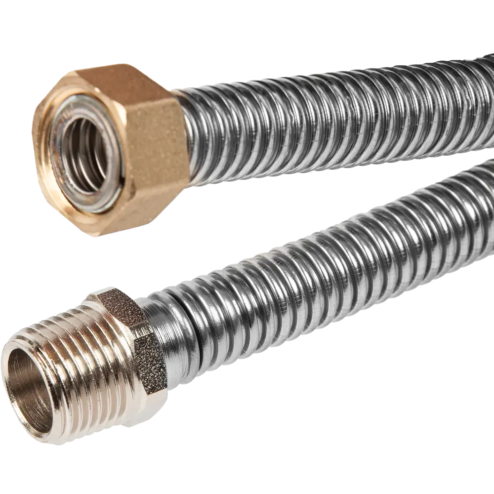 Гибкая подводка для газа сильфонного типа 1/2" ВР-НР 1.5 м TUBOFLEX STLM-2042808 - Вид №1