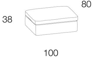 Caroti Прямоугольный пуф из ткани Via montenapoleone 2052  - Вид №2