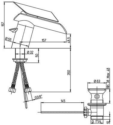 Paini Morgana 73PW306LZ смеситель для биде - Вид №1