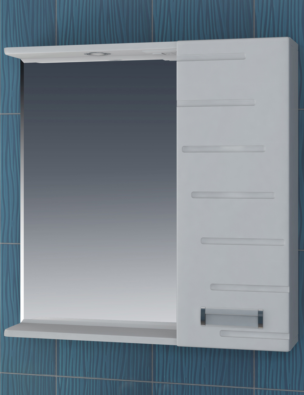 Зеркало Diana 700 правый со спотом700⨉150⨉700 мм белый VIGO sun-id-665124 - Вид №1