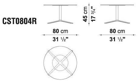 B&B Italia Project Круглый фанерный стол с основанием 4 звезды Cosmos sun-id-1456661 - Вид №5