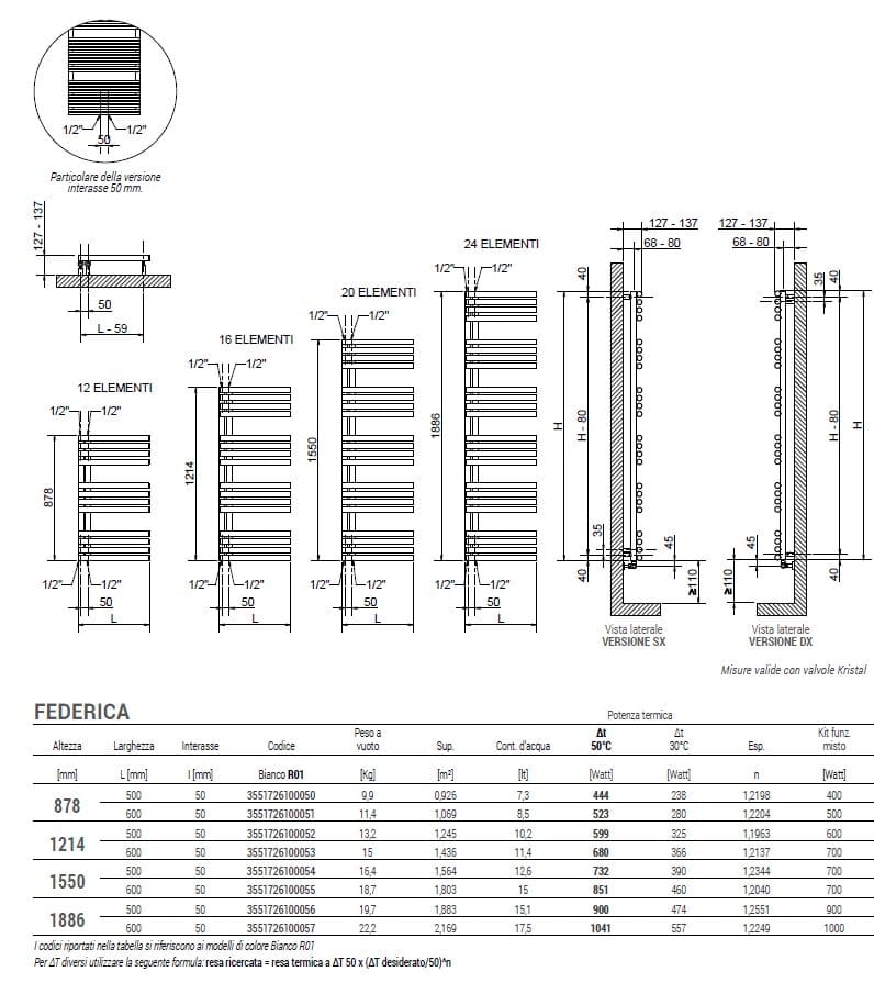 Полотенцесушитель с горячей водой из углеродистой стали Cordivari Federica ARCH-00078453 - Вид №2