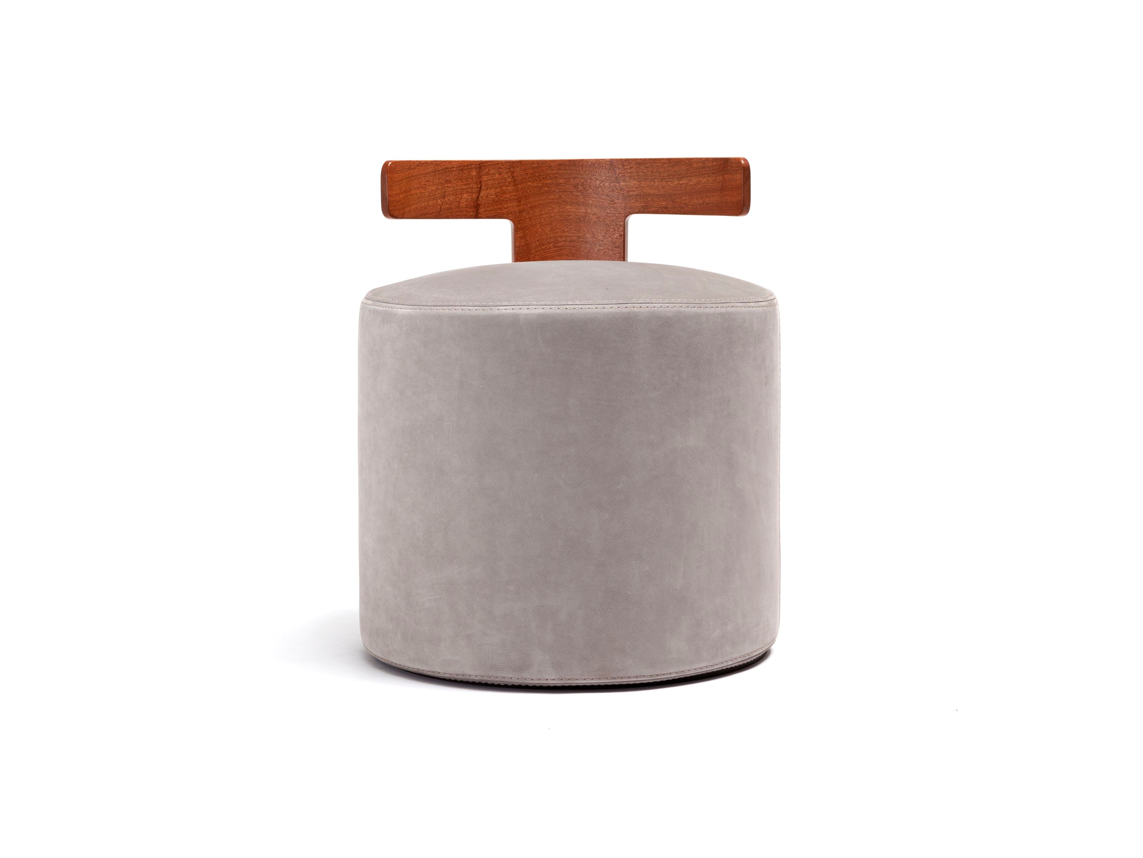 Круглый кожаный садовый пуфик Exteta Levante ARCH-00056123 - Вид №1