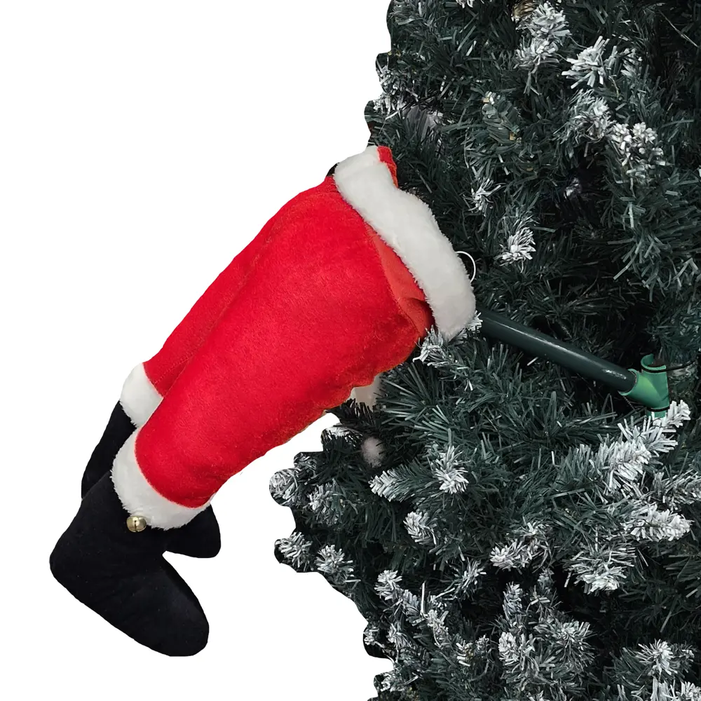 89378391 Елочная игрушка Ноги санты в елке 10x38 см разноцветный STLM-1524549 Santreyd  - Вид №2