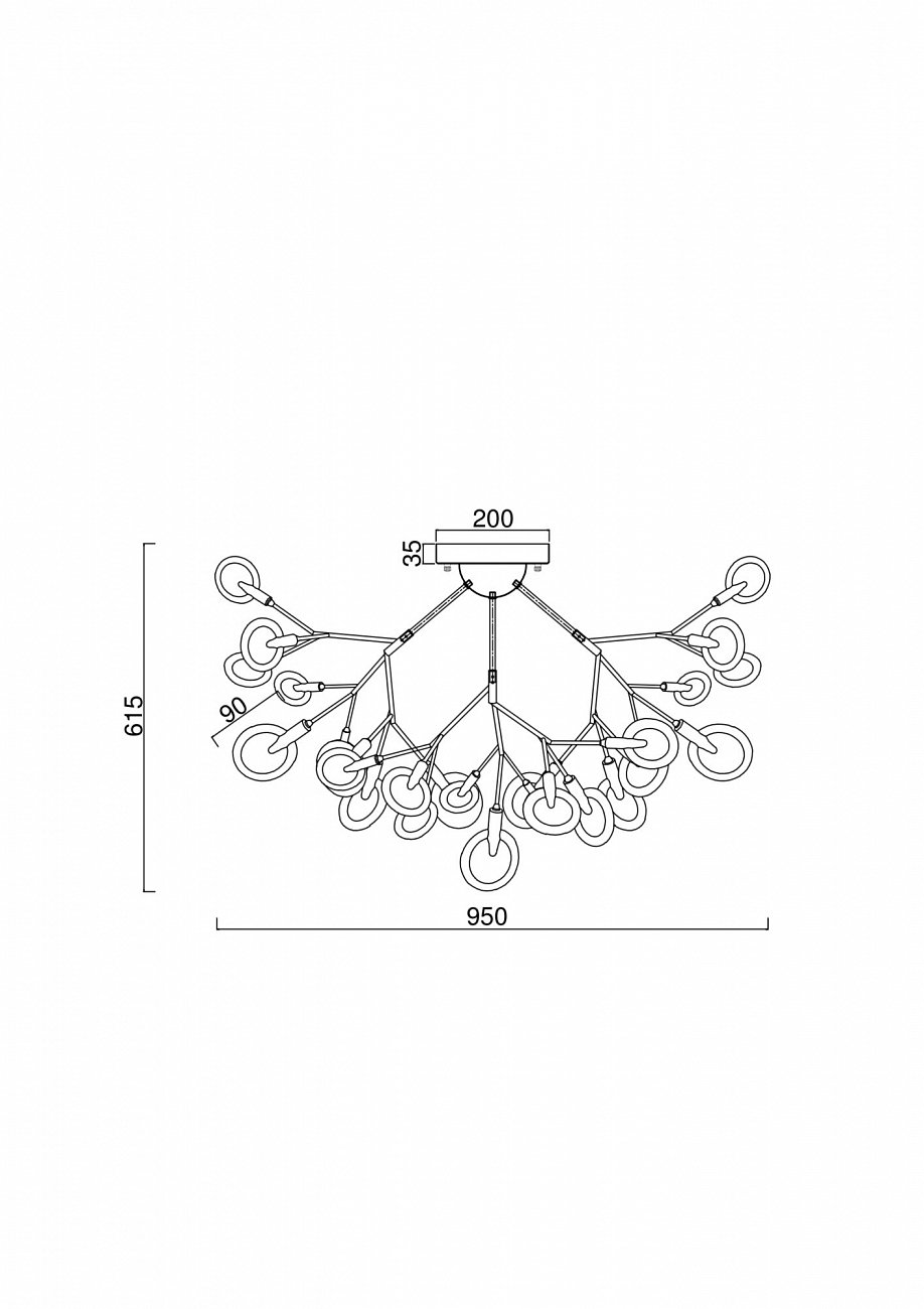Светильник потолочный на 36 ламп белый Florencia FR5049CL-36W FREYA MODERN 00-3957014 Белый - Вид №1
