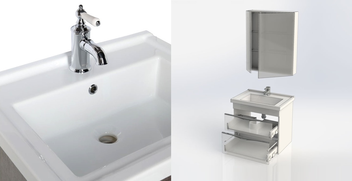 Комплект мебели Aquanet Эвора 70 дуб антик 00183167 - Вид №5