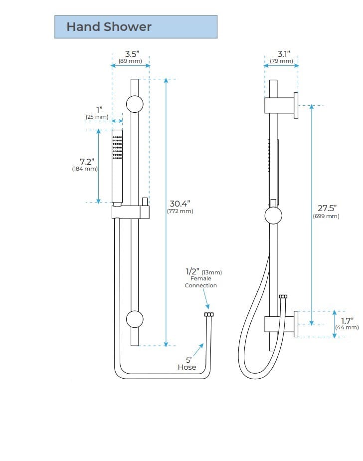 Латунь термостатический смеситель для душа с душем Fontana Showers FS1052 / FS1077 ARCH-00025037 - Вид №8