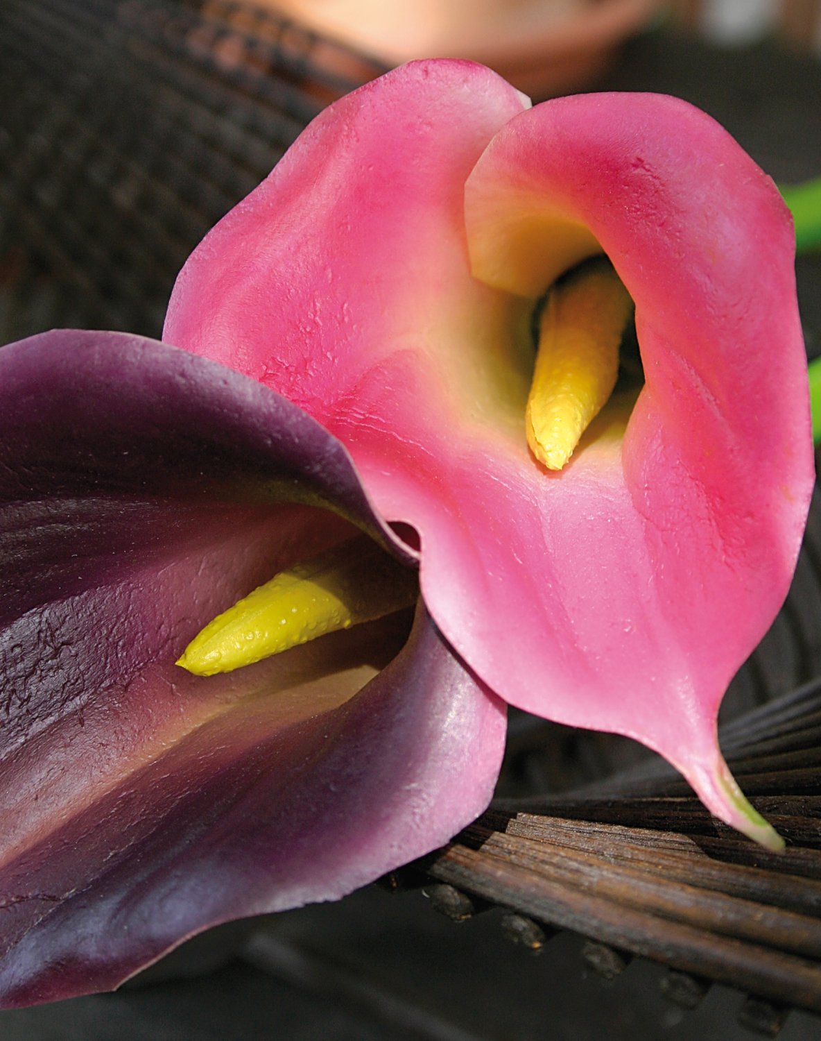 3829 515 a3 Пластиковая калла, 68 см, real touch soft, розовая H-andreas  - Вид №3