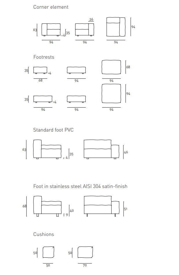 Съемный диван Living Divani Новая стена ARCH-00107904 - Вид №10