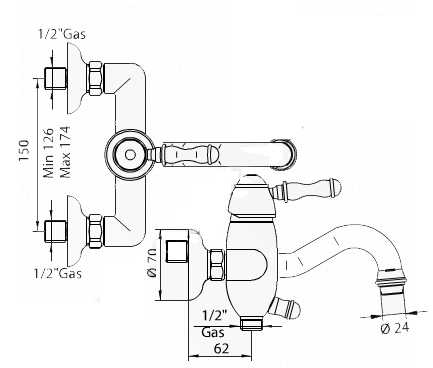 8556200000 Смеситель Bandini Antico Santreyd - Вид №3