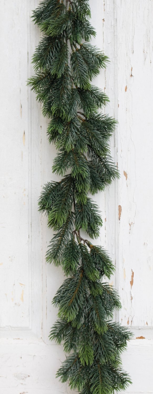 1821 883 a3 Гирлянда из искусственной ели, синтетический материал, 180 см, зеленая H-andreas  - Вид №2