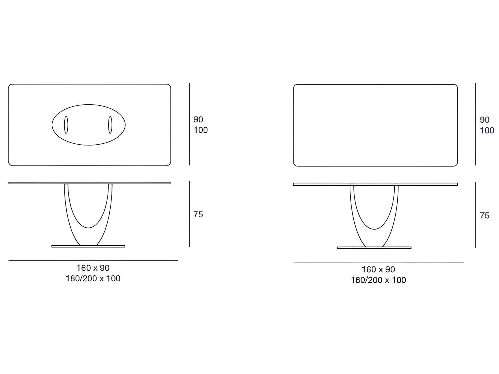 Прямоугольный стол из дерева и стекла Pacini & Cappellini Axis ARCH-00052718 - Вид №2