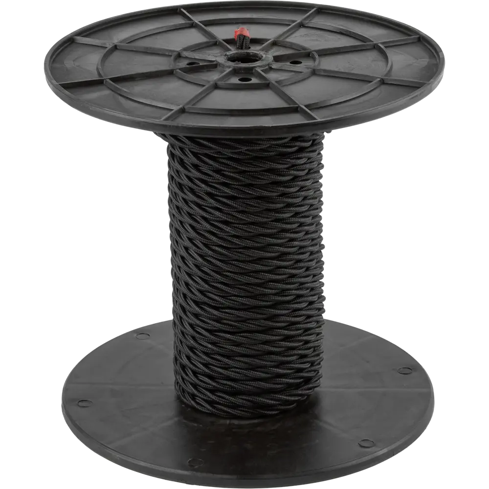 ELECTRALINE Ретро-кабель 2×1,5 мм² для открытой проводки в черной оплетке 82600530 STLM-1102321 - Вид №1