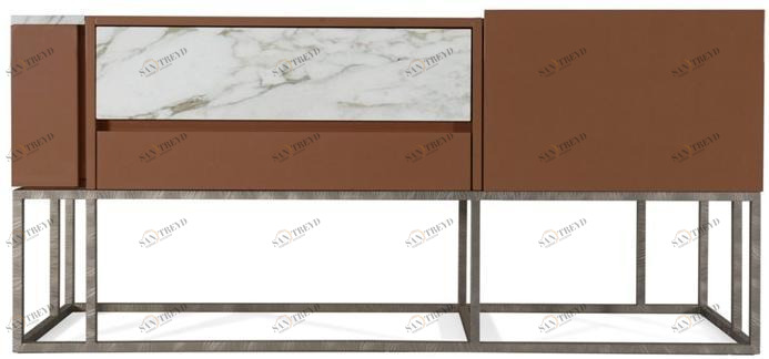 HESSENTIA | Cornelio Cappellini Лакированный буфет с металлическими и мраморными ящиками Lineup Santreyd sun-id-1446637