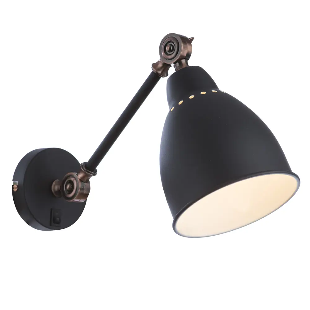Бра Braccio 1xE27x60 Вт цвет чёрный матовый Arte Lamp STLM-2039578 - Вид №1
