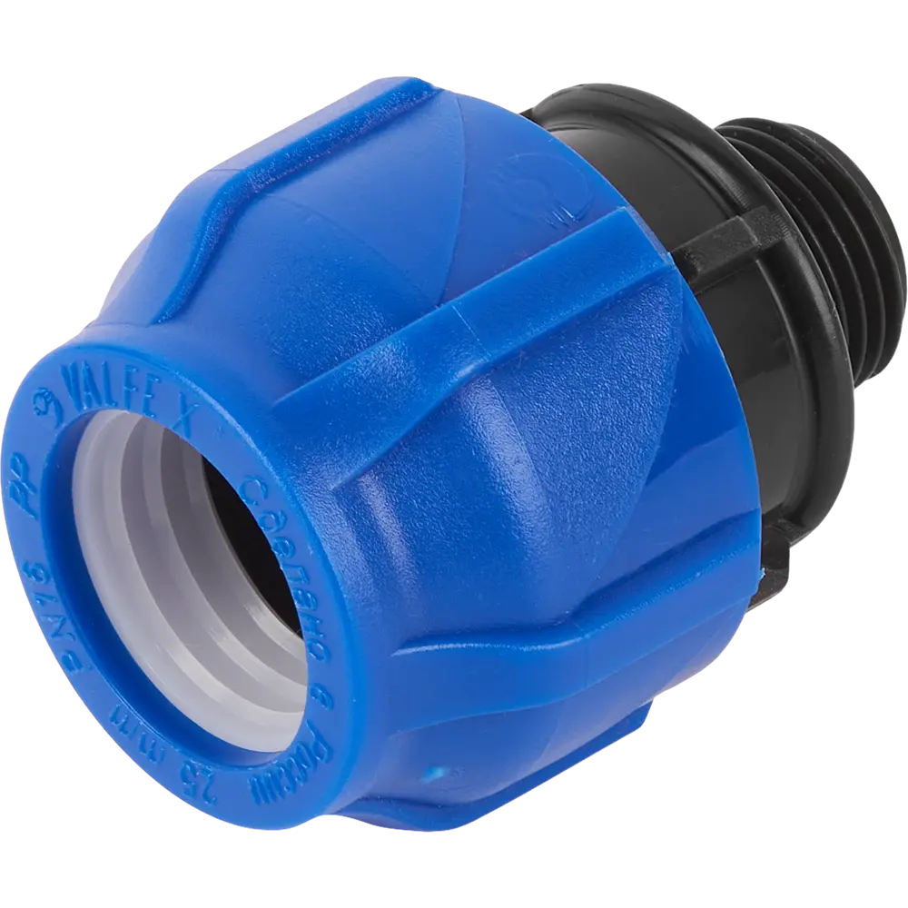 Муфта комбинированная ПНД Valfex 1/2"x25 мм НР 121001125012 STLM-2176537 - Вид №1