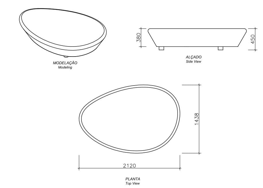 Бетонное наружное сиденье amop Dolma ARCH-00031622 - Вид №3