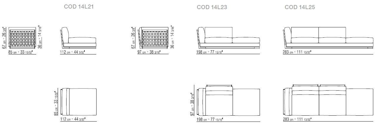Flexform Модульный тканевый диван Cestone sun-id-1396575 - Вид №5