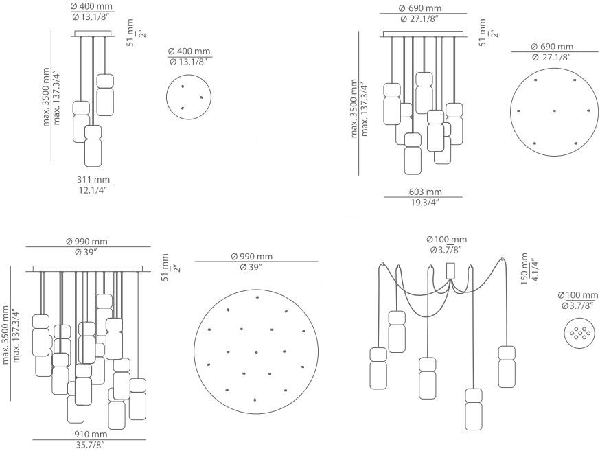 Estiluz Светодиодная подвесная лампа Pila T-3555 - Вид №20