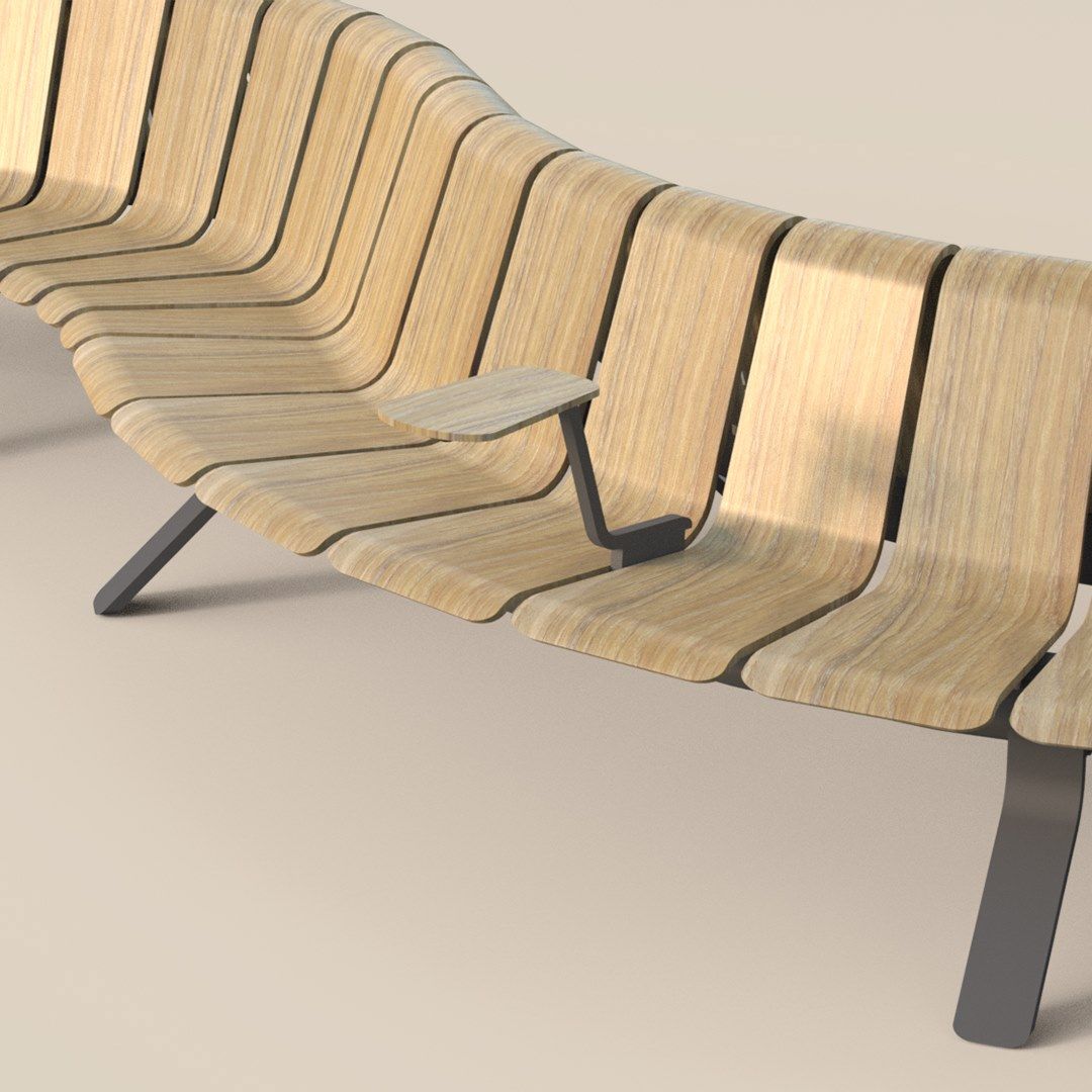 Модульная скамья для медицинских учреждений Green Furniture Concept Ascent ARCH-00118151 - Вид №8