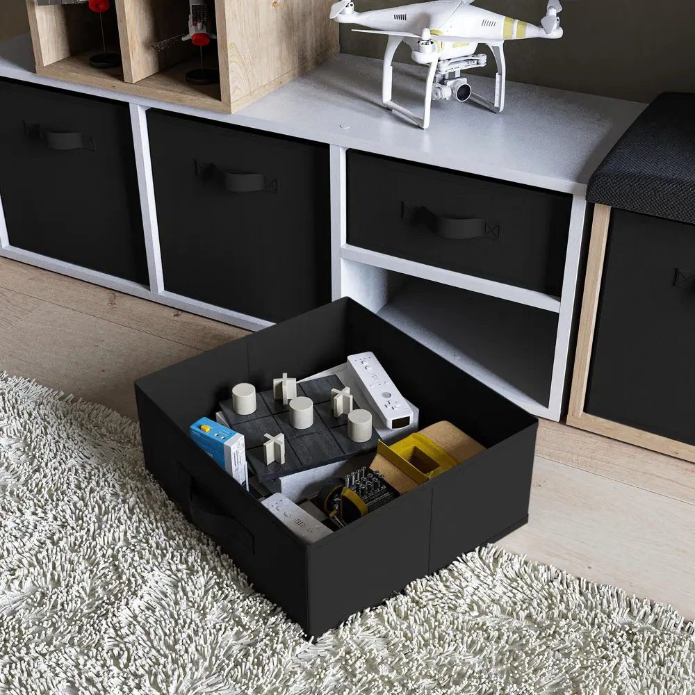 Короб Spaceo KUB 15x31x31 см 14.4 л спанбонд цвет чёрный STLM-2025810 - Вид №3