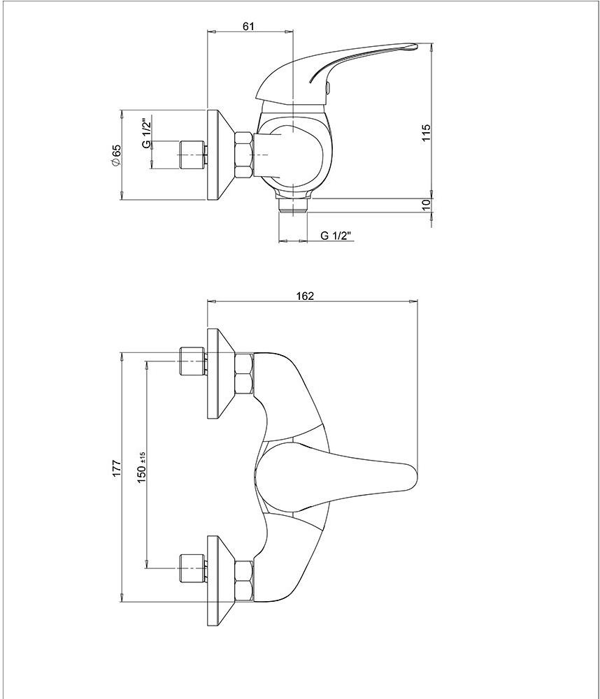 Paini Smile 39CR511CAKM смеситель для душа - Вид №3