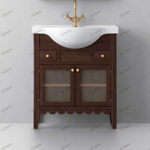 Avila Dos Тумба напольная "Волны" с раковиной ETNA 75 Color 48 COUNTRY ETNA COUNTRY 01044180120362N48