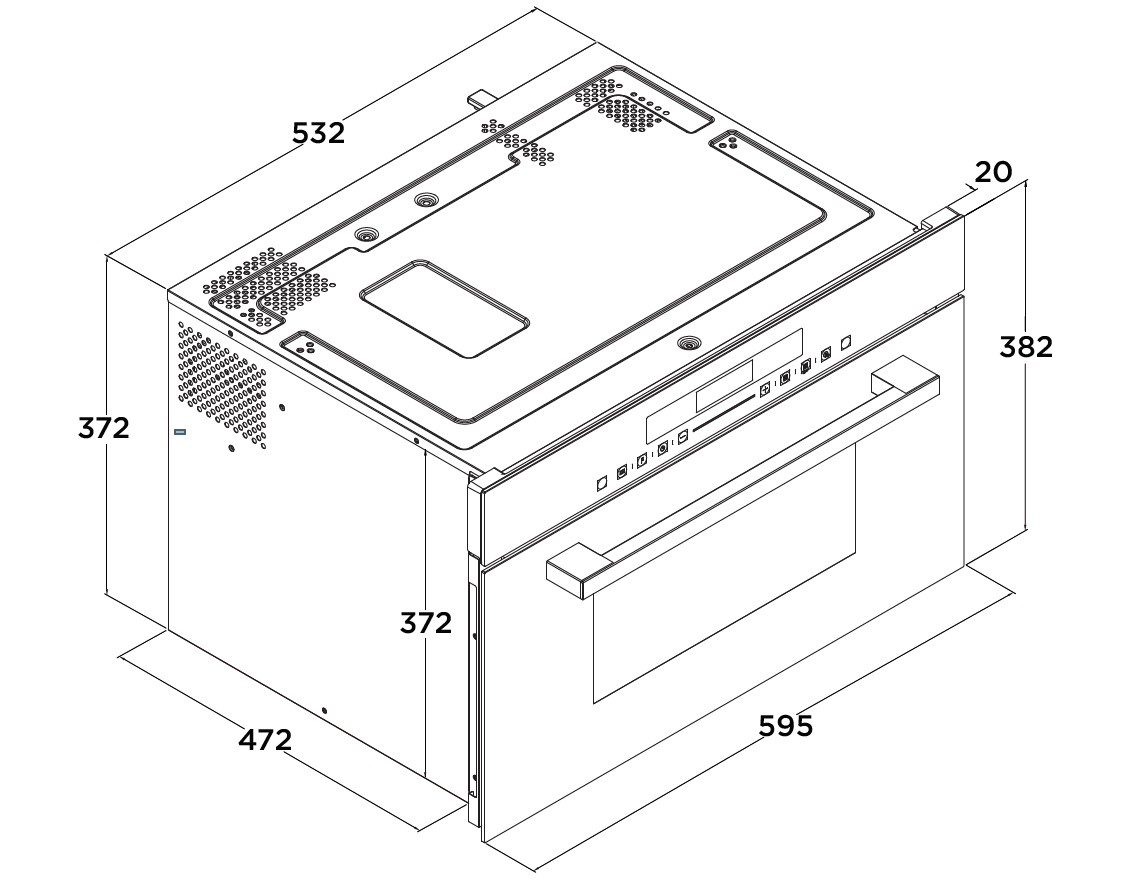 5402251 Встраиваемая микроволновая печь Eigen BI-MW934С белый STDN-0036365 - Вид №11