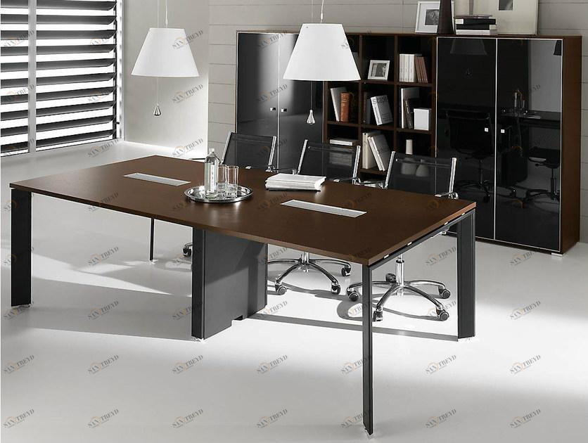 IFT Прямоугольный стол для переговоров из стали и дерева Pratiko sun-id-1361105