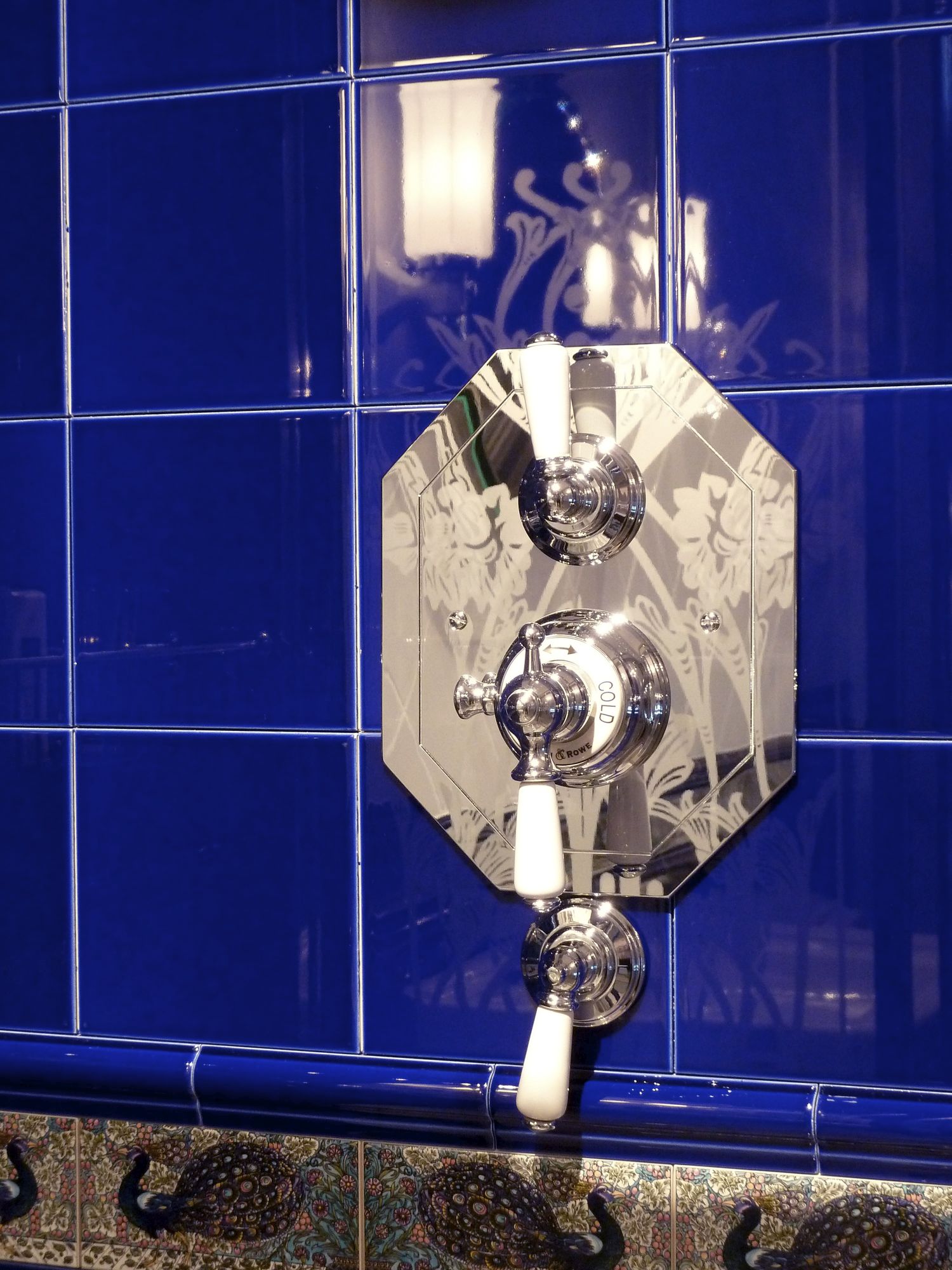 Traditional bathrooms Смеситель для душа с термостатом, фарфоровый рычаг РЫЧАГ Pr5555/ag  - Вид №1