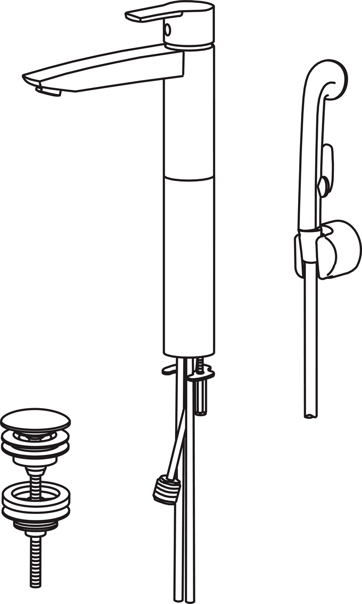 Oras 2802 Высокий смеситель 2802 Cubista Хром  - Вид №2