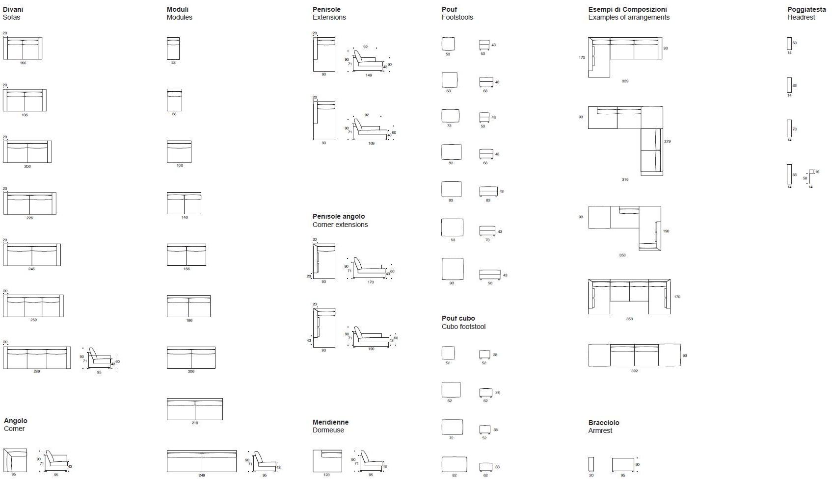 Twils Lounge Диван из ткани Atena sun-id-1412418 - Вид №2