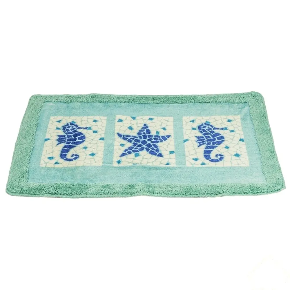 Коврик для ванной комнаты New Path голубой, 60x90 см MR PENGUIN Без серии STLM-2023779