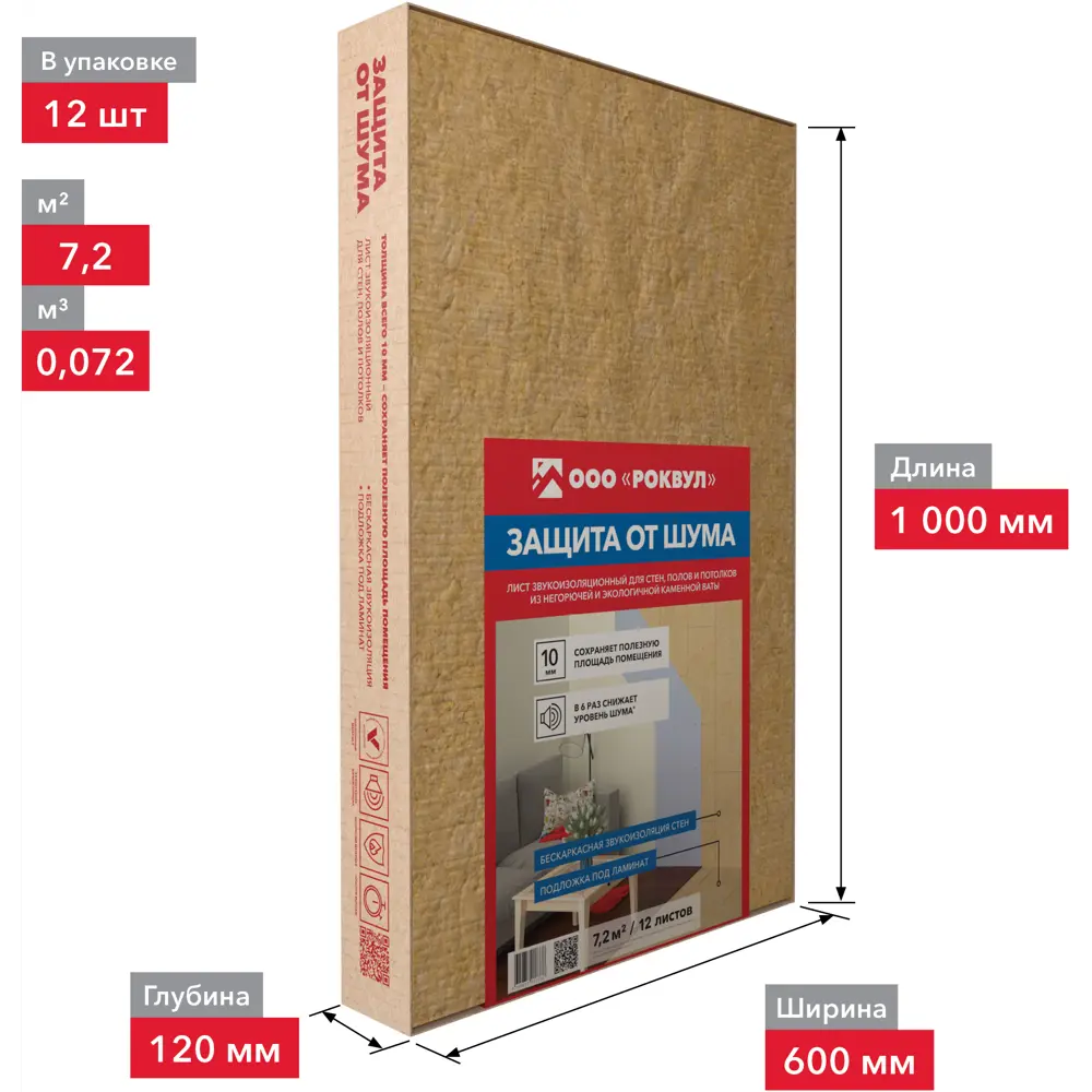 Звукоизоляционные плиты Rockwool для эффективной защиты от шума 89350923 STLM-1018265 - Вид №3