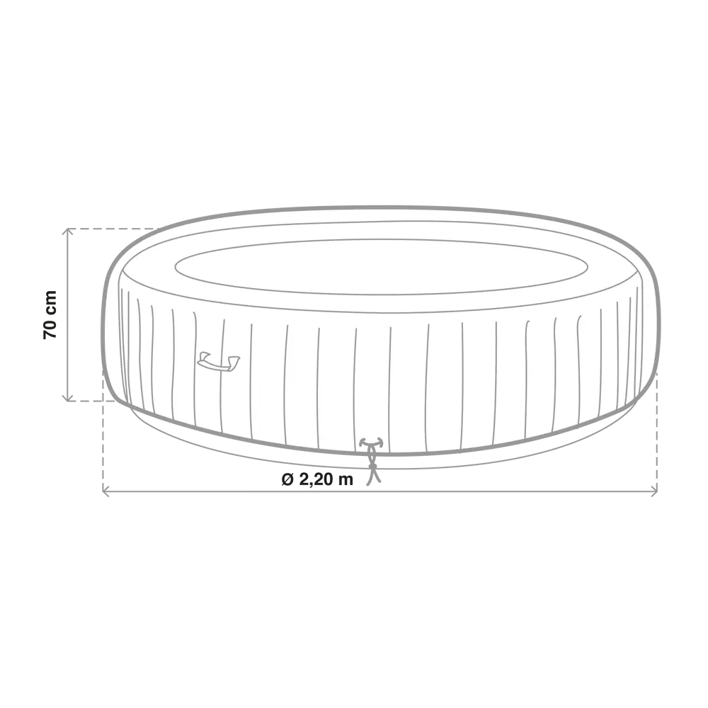 Чехол для бассейна Naterial ø220 h70 см полиэстер светло-серый STLM-2146744 - Вид №5