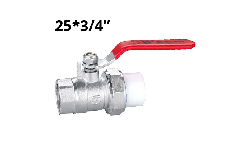 21102 Кран шаровой латунный под PPR 25x3/4 внутренняя резьба с полусгоном LAB.Space 