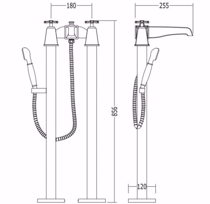 Devon&Devon Напольный смеситель для ванны из латуни Time sun-id-1449563 - Вид №1