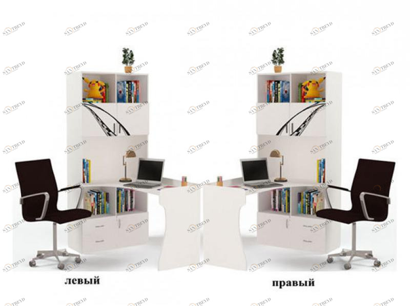 Стол-стеллаж ABC-KING Formula левый белая 4631148150393