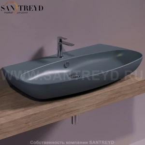 VI12CEMENTOMATT Подвесная раковина настенная овальная Simas Vignoni серая