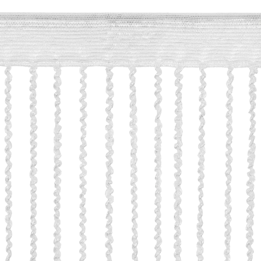 Штора нитяная «Макарони» 150x280 см однотон цвет белый INSPIRE STLM-2128053 - Вид №4