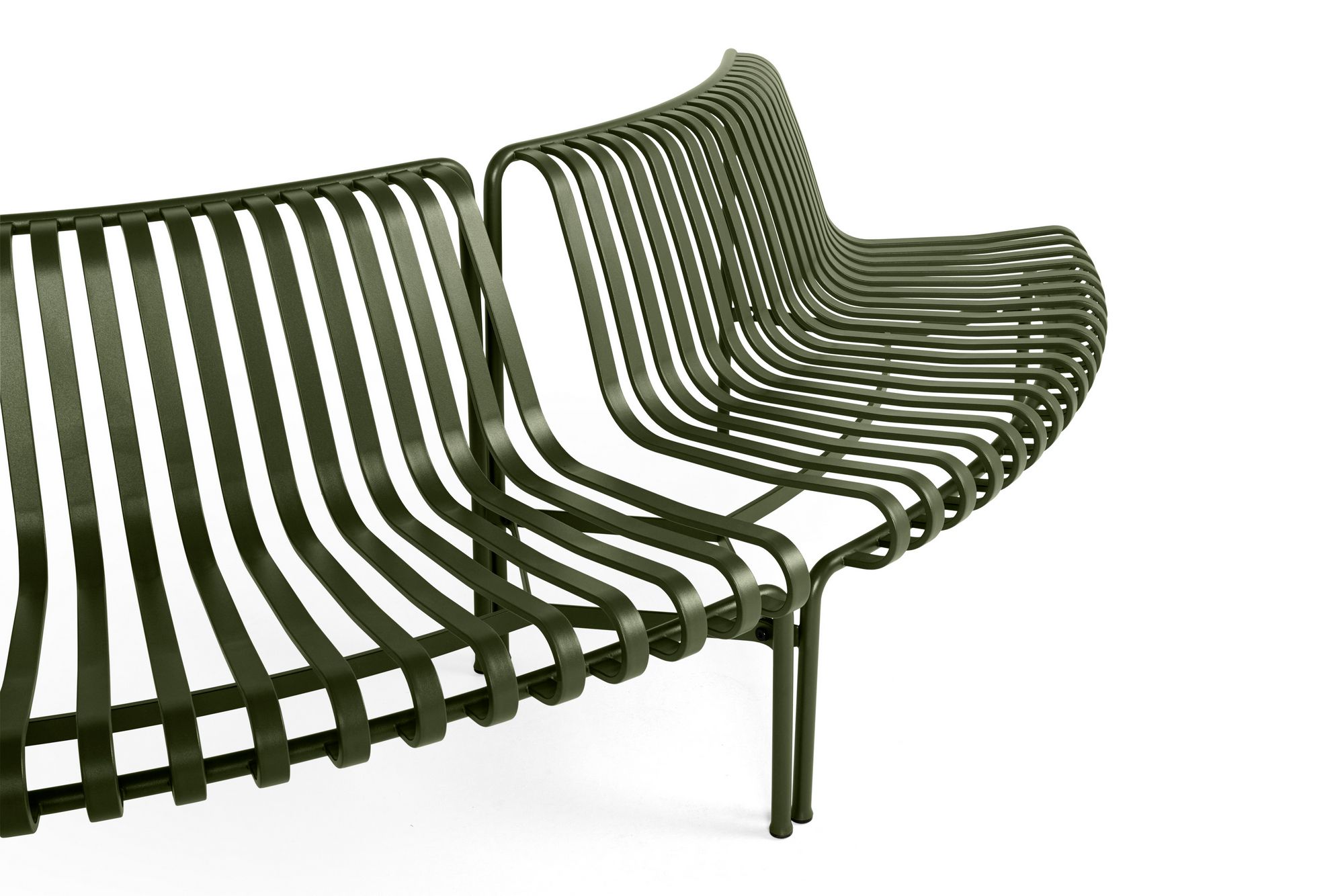 Стальная садовая скамейка с порошковым покрытием со спинкой Hay Палисад ARCH-00074175 - Вид №40