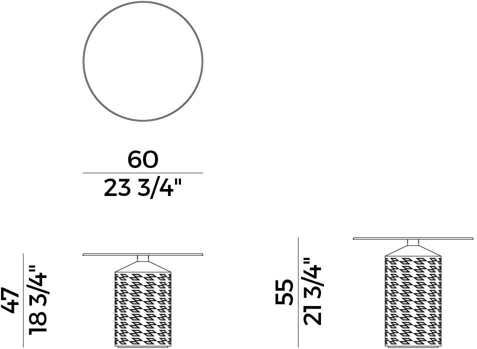 Potocco Круглый садовый столик Hishi 871/tbc - Вид №9