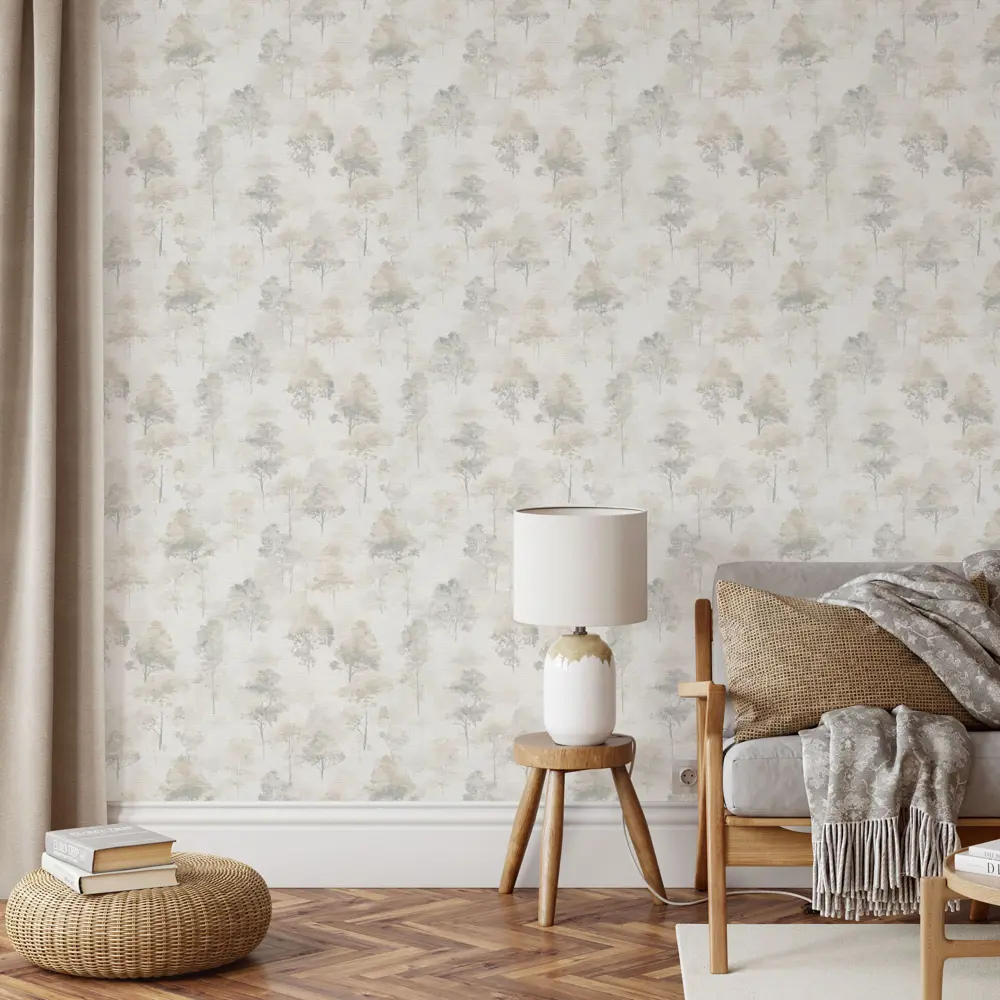 Обои флизелиновые Erismann FD1 серые 1.06 м 12264-37 Forest Dreams STLM-2072038 - Вид №3