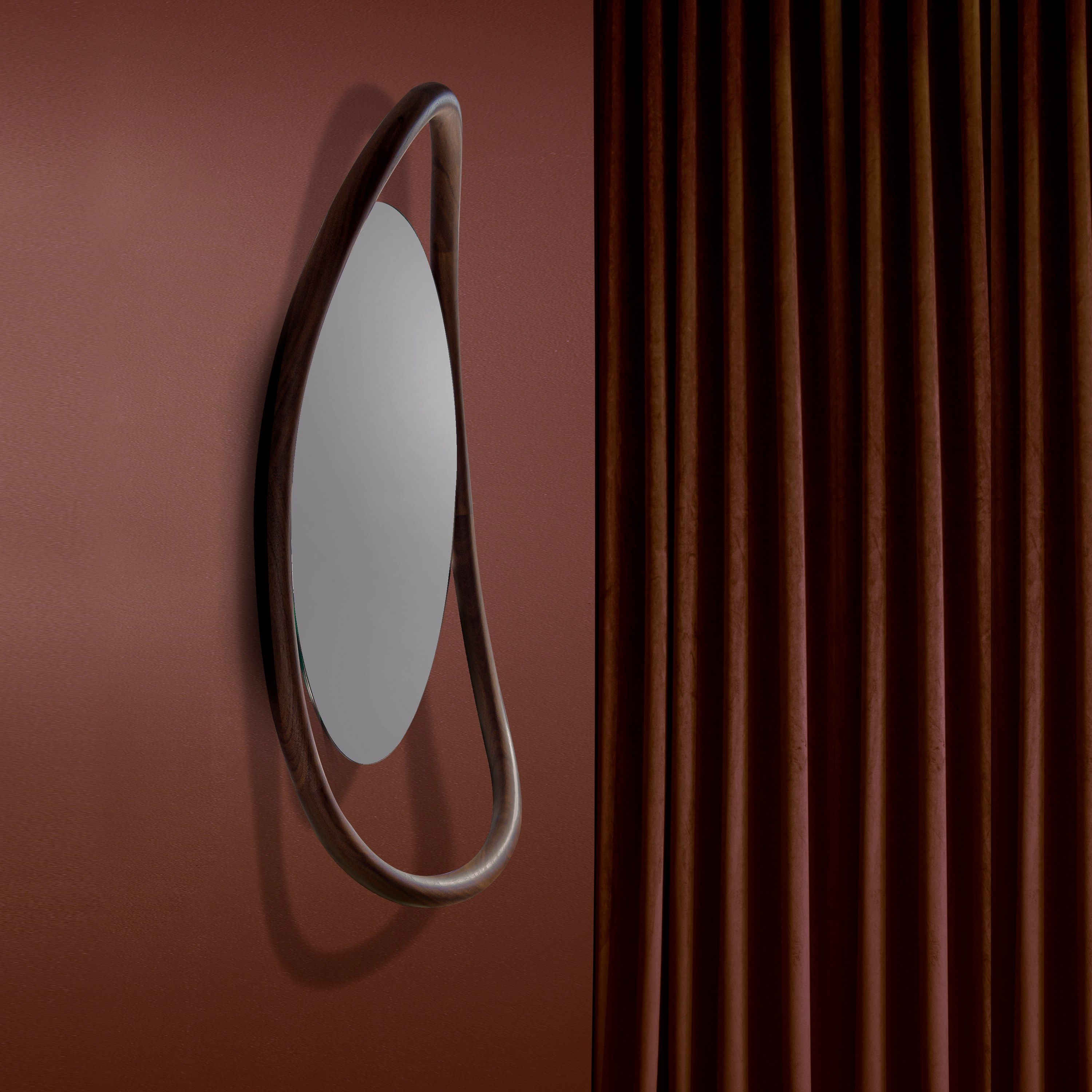 Круглый орех зеркало с рамкой NOMON Unut ARCH-00104783 - Вид №3